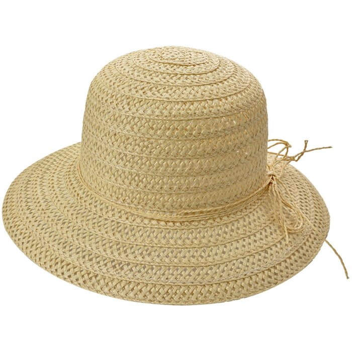 Juleeze JZHA0125 Hoed Beige 57 cm stro vlecht strik zomer strand tuin