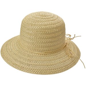 Juleeze JZHA0125 Hoed Beige 57 cm stro vlecht strik zomer...