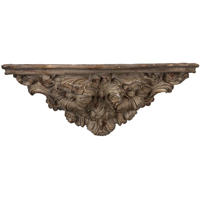 Clayre & Eef 5MG0059 Wandconsole Bruin-Grijze Magnesiumoxide 73x21x29 cm