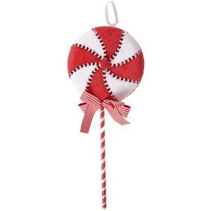 Clayre & Eef 66108 Hanger Lolly Rood Wit 17x6x41 cm...