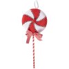 Clayre & Eef 66108 Hanger Lolly Rood Wit 17x6x41 cm Kunststof