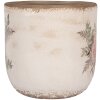 Clayre & Eef 6CE1981XL Bloempot Beige Roze Ø 20x19 cm Keramiek landelijke stijl