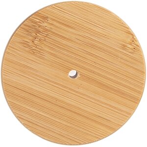 Clayre & Eef 6GL4719L Voorraadpot met deksel bamboe Ø 8x18 cm glas hout