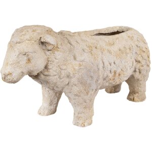 Clayre & Eef 6MG0114 Decoratie Bloempot Beige Bruin 48x19x26 cm Landelijke stijl