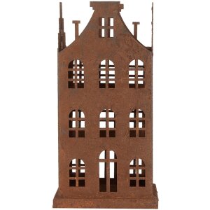 Clayre & Eef 6Y5791 Decoratie Huis Set van 2 Metalen Bruin Vintage Landelijke Stijl