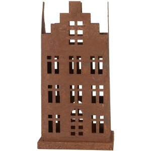 Clayre & Eef 6Y5791 Decoratie Huis Set van 2 Metalen Bruin Vintage Landelijke Stijl