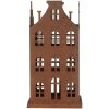 Clayre & Eef 6Y5791 Decoratie Huis Set van 2 Metalen Bruin Vintage Landelijke Stijl