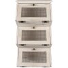 Clayre & Eef 5H0732 Wandkast Wandplank landelijke stijl wit bruin 33x25x61 cm
