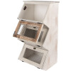 Clayre & Eef 5H0732 Wandkast Wandplank landelijke stijl wit bruin 33x25x61 cm