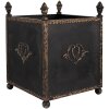 Clayre & Eef 5Y1293 Bloempot Set van 2 Barok Stijl Zwart Ijzer Interieur