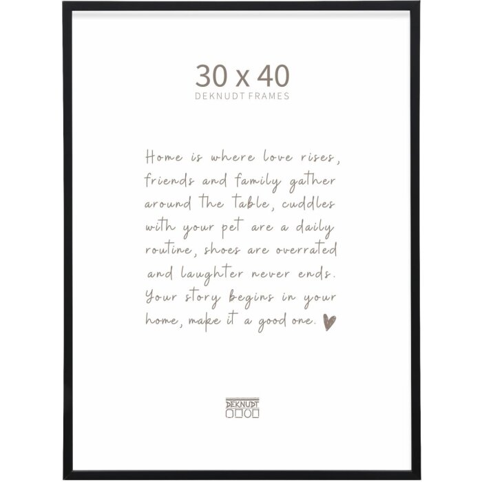 Deknudt S029S2 Simpele fotolijst 30x40 cm mat zwart aluminium