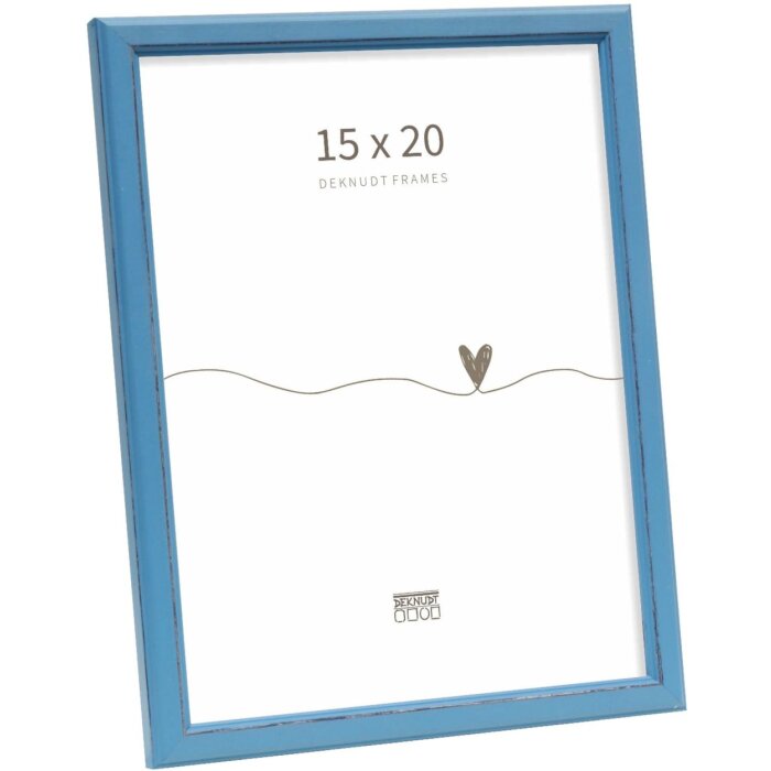 Deknudt S236F6 Fotolijst blauw Hout 15x20 cm rustieke stijl