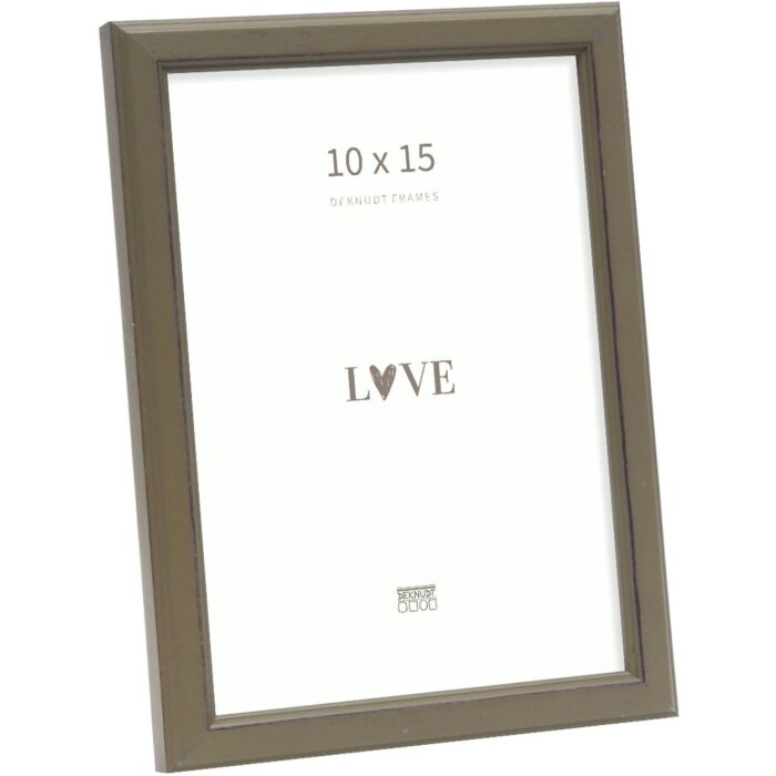 Deknudt S236F8 Fotolijst kaki groen hout 10x15 cm rustieke stijl