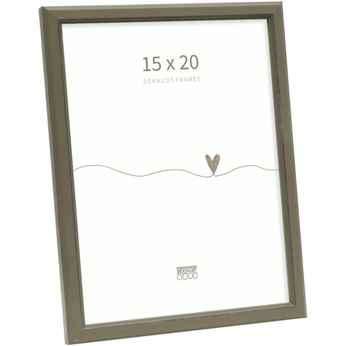 Deknudt S236F8 Fotolijst kaki groen hout 15x20 cm rustieke stijl