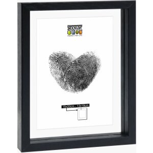 Deknudt Fotolijst met houten rand zwart zwevend effect...