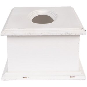 Clayre & Eef 6H2396 Zakdoekdoos Wit Hout 28x16x10 cm Vintage Stijl