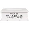 Clayre & Eef 6H2396 Zakdoekdoos Wit Hout 28x16x10 cm Vintage Stijl