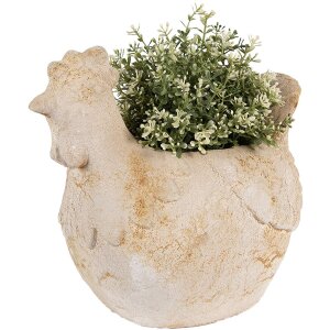 Clayre & Eef 6MG0108 Decoratie Bloempot Beige Bruin 31x20x27 cm Landelijke stijl