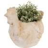 Clayre & Eef 6MG0108 Decoratie Bloempot Beige Bruin 31x20x27 cm Landelijke stijl