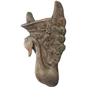 Clayre & Eef 6MG0112 Decoratie Bloempot Bruin Groen 30x15x43 cm Barokstijl