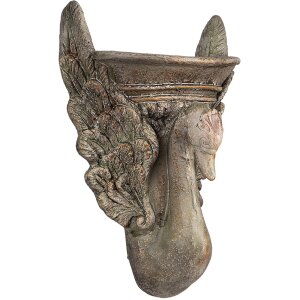 Clayre & Eef 6MG0112 Decoratie Bloempot Bruin Groen 30x15x43 cm Barokstijl