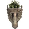 Clayre & Eef 6MG0112 Decoratie Bloempot Bruin Groen 30x15x43 cm Barokstijl