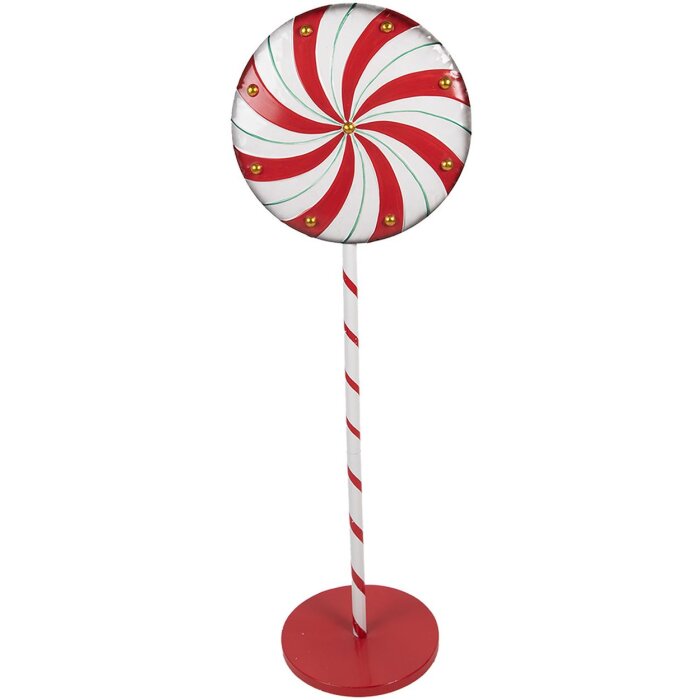 Clayre & Eef 6Y5733 Decoratie Lollypop Rood-Wit 40x30x120 cm