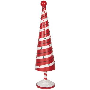 Clayre & Eef 6Y5735 Kerstboom IJzer Rood Wit...