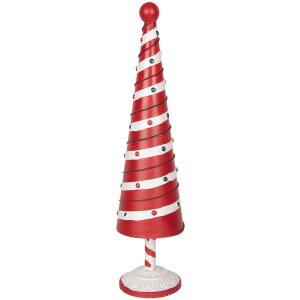 Clayre & Eef 6Y5735 Kerstboom IJzer Rood Wit...