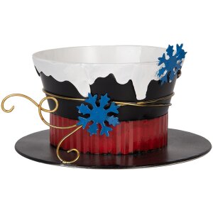 Clayre & Eef 6Y5736 Decoratieve Hoed Zwart Wit Blauw...