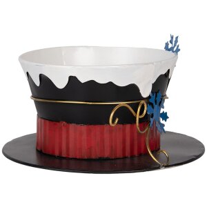 Clayre & Eef 6Y5736 Decoratieve Hoed Zwart Wit Blauw...
