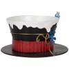 Clayre & Eef 6Y5736 Decoratieve Hoed Zwart Wit Blauw Goud Ø22x12 cm