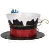 Clayre & Eef 6Y5736 Decoratieve Hoed Zwart Wit Blauw Goud Ø22x12 cm