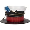 Clayre & Eef 6Y5736 Decoratieve Hoed Zwart Wit Blauw Goud Ø22x12 cm
