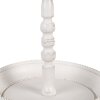 Clayre & Eef 6Y5738 Metalen etagère Wit Ø 27x41 cm Antieke look met vogeldetail