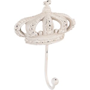 Clayre & Eef 6Y5773 Wandhaak ijzer wit antiek 14x7x19...