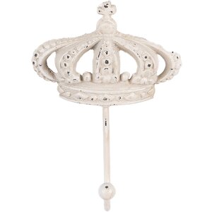 Clayre & Eef 6Y5773 Wandhaak ijzer wit antiek 14x7x19...