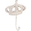 Clayre & Eef 6Y5773 Wandhaak ijzer wit antiek 14x7x19 cm Wandhaak shabby