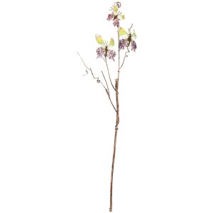 Clayre & Eef 50806 Decoratie Tak met Vlinders Groen 14x5x85 cm