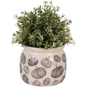 Clayre & Eef 6CECSP0001M Bloempot keramiek beige grijs Ø 16x13 cm landelijke stijl