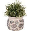 Clayre & Eef 6CECSP0001M Bloempot keramiek beige grijs Ø 16x13 cm landelijke stijl