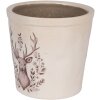 Clayre & Eef 6CEGTW0001L Decoratie Bloempot Beige Bruin Ø 17x16 cm