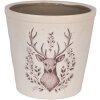 Clayre & Eef 6CEGTW0001XL Decoratie Bloempot Beige Bruin Ø 21x20 cm