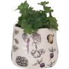 Clayre & Eef 6CETKG0001XS Bloempot Keramiek Beige Ø 11x10 cm Landelijke stijl