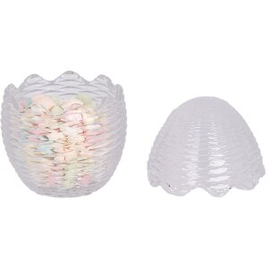 Clayre & Eef Voorraadpot met Deksel Transparant Ø8x12cm Landelijke stijl