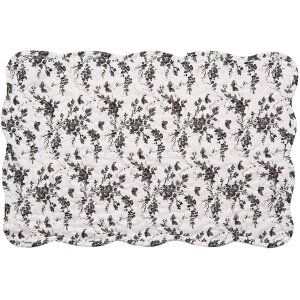 Clayre & Eef Q205.040 Tafelzet 6-stuks-set Wit Bruin 48x32cm Boerderijstijl