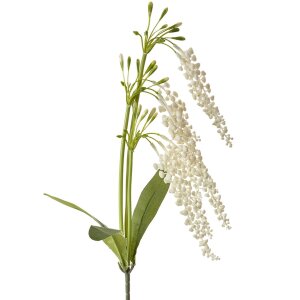 Clayre & Eef decoratieve tak bloemen wit groen 82 cm...