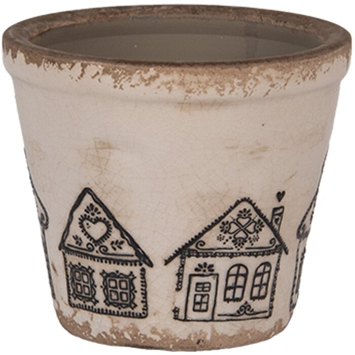 Clayre & Eef 6CE2123XS Decoratieve Bloempot Ø 8x7 cm