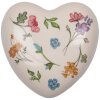Clayre & Eef 6CECFL0003 Keramieken Hart Beige 12x12x4cm Landhuisstijl Decoratie