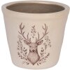 Clayre & Eef Decoratieve Bloempot met Hertenmotief Ø 12x11 cm